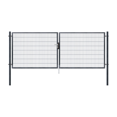 Dvoukřídlá brána PILOFOR® SUPER poplastovaná (Zn + PVC) - antracit, rozměr 4118 × 1580 mm