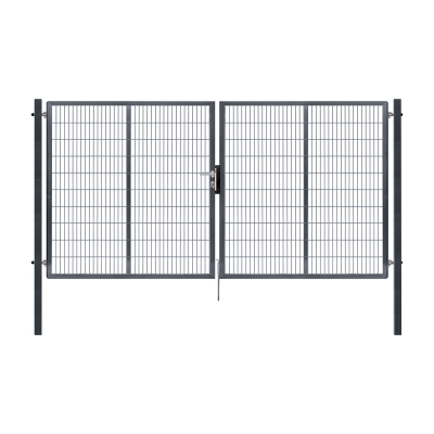 Dvoukřídlá brána PILOFOR® SUPER poplastovaná (Zn + PVC) - antracit, rozměr 4118 × 1780 mm
