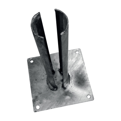 Zn platle k montáži sloupku na betonový základ - pro sloupky průměr 60 mm