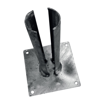 Zn platle k montáži sloupku na betonový základ - pro sloupky průměr 76 mm