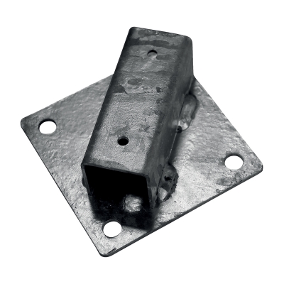 Zn platle k motnáži sloupku na zeď - pro sloupky průměr 38 mm