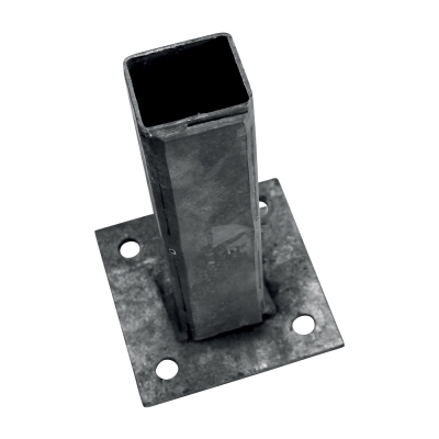 Zn platle k montáži sloupku na betonový základ - pro sloupky - profilu 50 × 50 mm