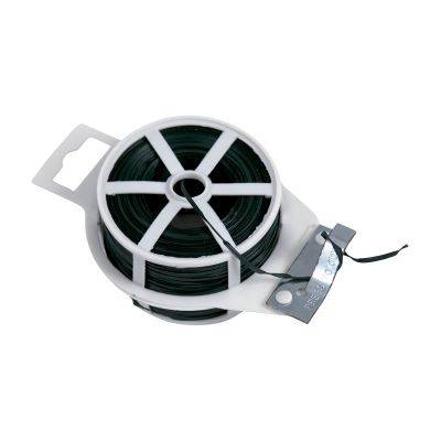 Vázací drát poplastovaný (Zn + PVC) s odstřihem, plochý - délka 100 m