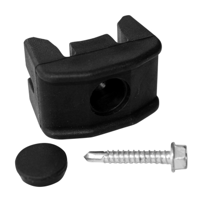 Příchytka panelu PILOFOR® PVC na sloupek průměr 48mm včetně šroubu, černá