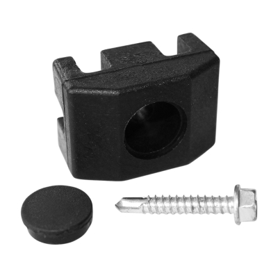 Příchytka PVC na sloupek 60 × 40 mm pro panely PILOFOR® včetně šroubu, černá