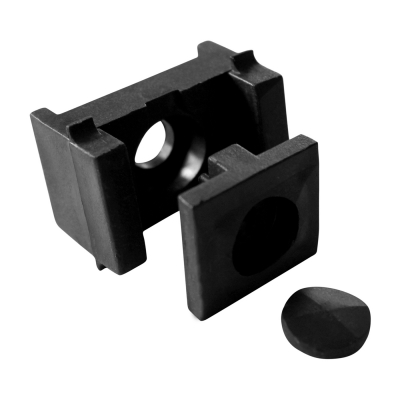 Příchytka PVC pro panely PILOFOR®  - PRO na sloupek 60 × 40mm, černá