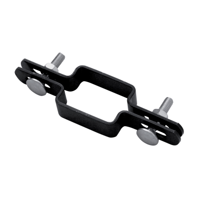 Sloupková spona pro plotový panel 50 × 50 mm, Zn + RAL 9005