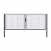 Dvoukřídlá brána PILOFOR® SUPER poplastovaná (Zn + PVC) - antracit, rozměr 4118 × 1180 mm