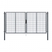 Dvoukřídlá brána PILOFOR® SUPER poplastovaná (Zn + PVC) - antracit, rozměr 4118 × 1780 mm