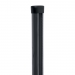 Rundpfosten IDEAL, verzinkt + PVC, 3100/48/1,5, anthrazit, ohne Drahtbügel, schwarze Kappe