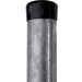 Post round IDEAL galvanized 2650/60/3,0mm, black cap