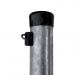 Post round IDEAL galvanized 1750/38/1,25mm, black cap, black drive-in clamp