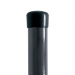 Stĺpik guľatý IDEAL Zn + PVC 2400/48/1,5mm, RAL 7016, čierna čiapočka